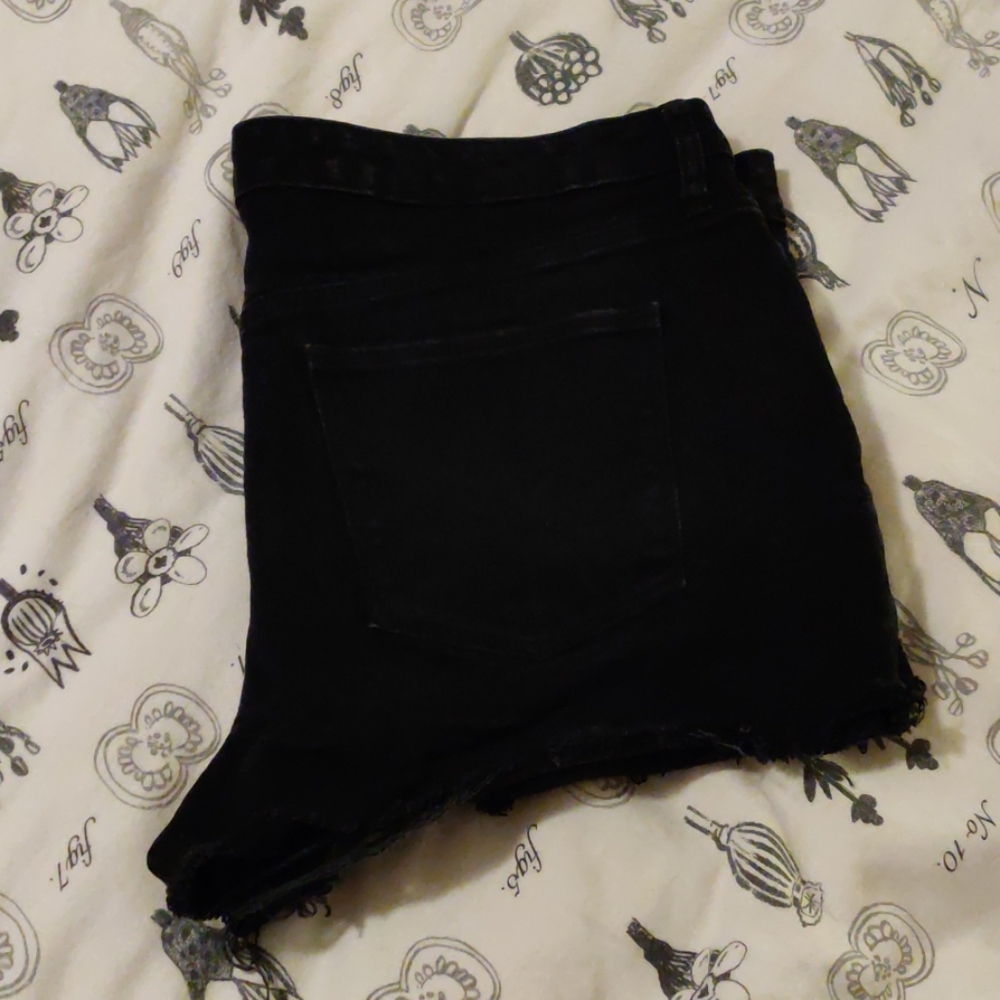 High Rise Denim Shorts